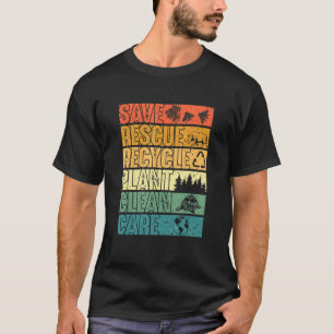 Rettend Bienen retten Tiere Pflanze Bäume saubere  T-Shirt