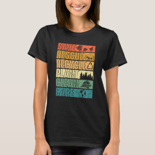 Rettend Bienen retten Tiere Pflanze Bäume saubere  T-Shirt
