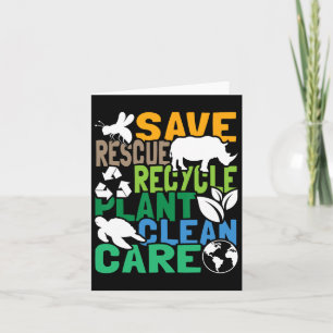 Rettend Bienenrettungstiere Gerecycelt Plastik - E Karte