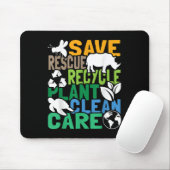Rettend Bienenrettungstiere Gerecycelt Plastik - E Mousepad (Mit Mouse)
