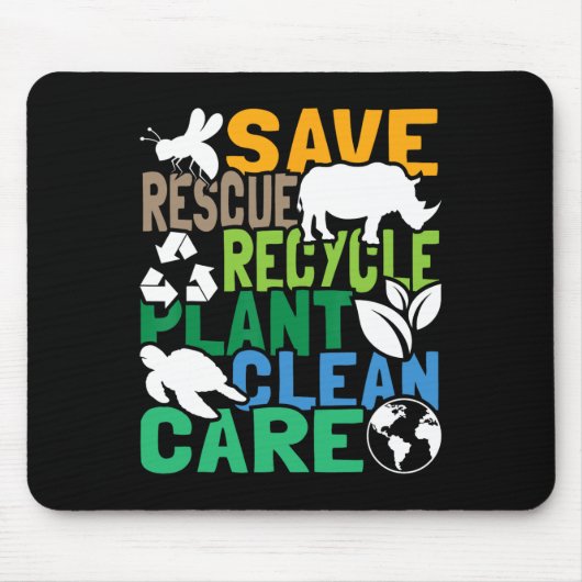 Rettend Bienenrettungstiere Gerecycelt Plastik - E Mousepad (Vorne)