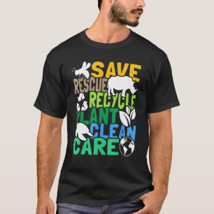 Rettend Bienenrettungstiere Gerecycelt Plastik - E T-Shirt