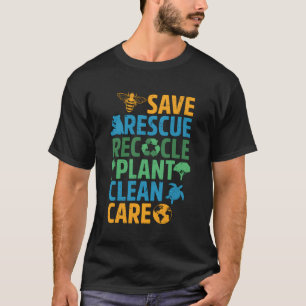 Rettend Bienenrettungstiere Recycelte jeden Tag Pl T-Shirt