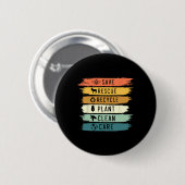 Rettend Bienenrettungstiere Recycelte Plastic Eart Button (Vorne & Hinten)