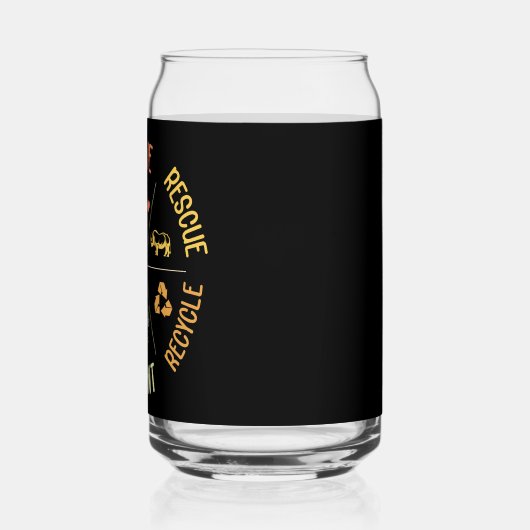 Rettend Bienenrettungstiere Recycelte Plastic Eart Dosenglas (Rechts)