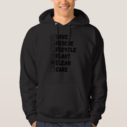 Rettend Bienenrettungstiere Recycelte Plastic Eart Hoodie (Vorderseite)