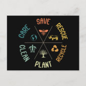 Rettend Bienenrettungstiere Recycelte Plastic Eart Postkarte (Vorderseite)