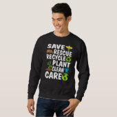 Rettend Bienenrettungstiere Recycelte Plastic Eart Sweatshirt (Vorne ganz)