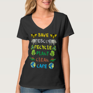 Rettend Bienenrettungstiere Recycelte Plastic Eart T-Shirt