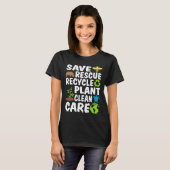 Rettend Bienenrettungstiere Recycelte Plastic Eart T-Shirt (Vorne ganz)