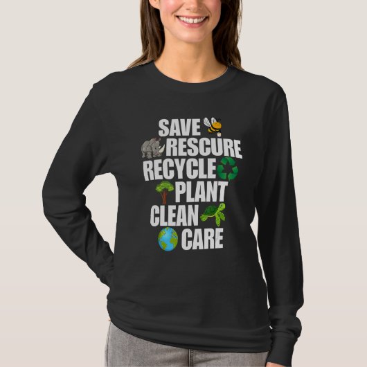 Rettend Bienenrettungstiere Recycelte Plastic Eart T-Shirt (Vorderseite)