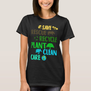 Rettend Bienenrettungstiere Recycelte Plastic Eart T-Shirt