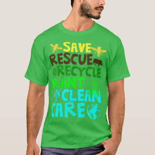 Rettend Bienenrettungstiere Recycelte Plastics Ear T-Shirt