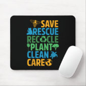 Rettend Bienenrettungstiere Recycelte Plastict Ear Mousepad (Mit Mouse)