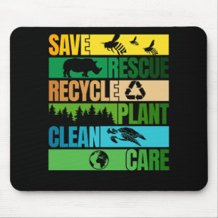 Rettend Bienenrettungstiere Recycelte Plastict Ear Mousepad