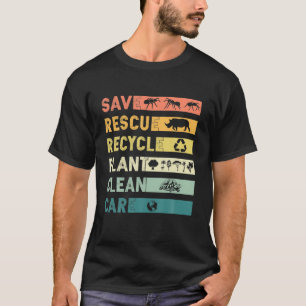 Rettend Bienenrettungstiere Recycelte Plastict Ear T-Shirt