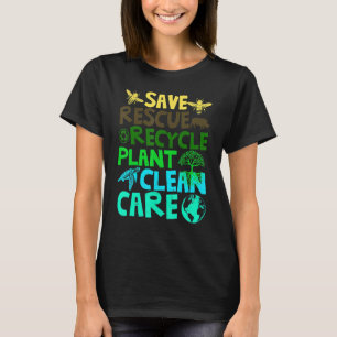Rettend Bienenrettungstiere Recycelte Plastict Ear T-Shirt
