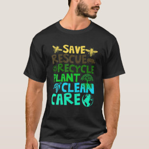 Rettend Bienenrettungstiere Recycelte Plastict Ear T-Shirt