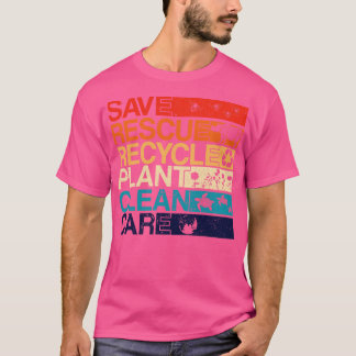 Rettend Bienenrettungstiere Recycelte Plastict Ear T-Shirt