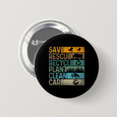 Rettend Bienenrettungstiere Recycelte Plastik-Fun- Button (Vorne & Hinten)