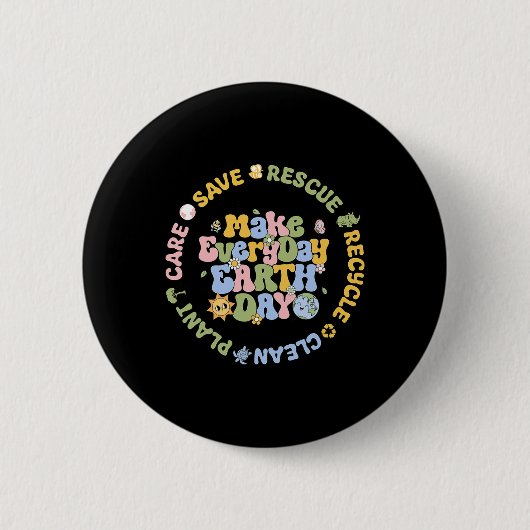 Rettend Bienenrettungstiere Recycelte täglich Pfle Button (Vorderseite)