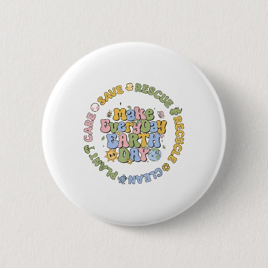 Rettend Bienenrettungstiere Recycelte täglich Pfle Button (Vorderseite)