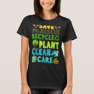 Rettend Bienenrettungstiere Recycle Kunststofferde T-Shirt