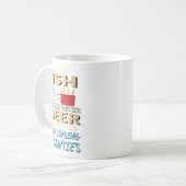 Rettend Fische und Bier beim Singen von Seeschwalb Kaffeetasse (Vorderseite Links)