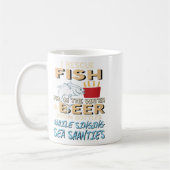 Rettend Fische und Bier beim Singen von Seeschwalb Kaffeetasse (Links)