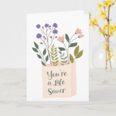 Rettend Leben dank Karte floral (Gelbe Blume)