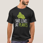 Rettend Lebende essen Pflanze Vegan Salat Lebensmi T-Shirt (Vorderseite)