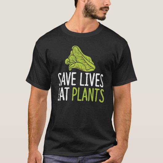 Rettend Lebende essen Pflanze Vegan Salat Lebensmi T-Shirt (Vorderseite)
