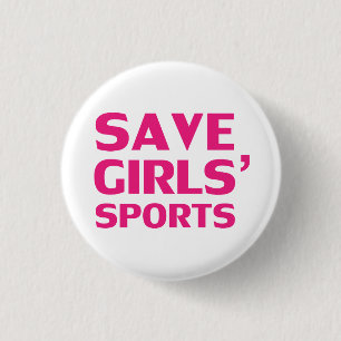 Rettend Mädchen Sportmagenta moderne Typografie Button