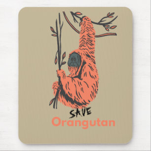Rettend Orang-Utan Mousepad