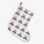 Rettend Pangolins farbenfroh Großer Weihnachtsstrumpf (Vorderansicht (hängend))