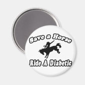Rettend Pferd, Diabetiker reiten Magnet (Vorderseite/Rückseite)