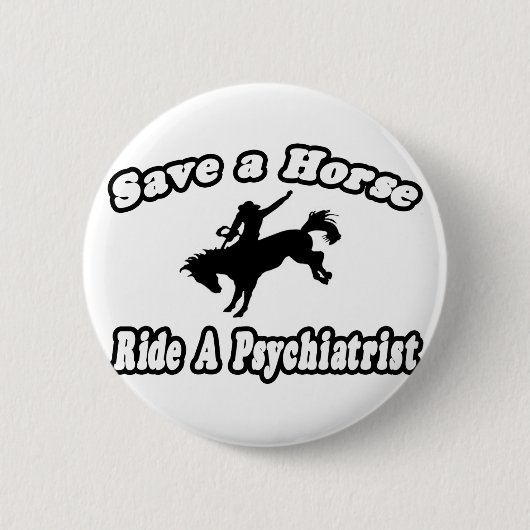 Rettend Pferd, Fahrspsychiater Button (Vorderseite)