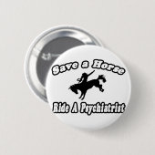Rettend Pferd, Fahrspsychiater Button (Vorne & Hinten)
