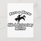 Rettend Pferd, Hysterektomie Postkarte (Vorderseite)