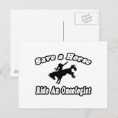 Rettend Pferd, ReitOnkologe Postkarte (Vorne/Hinten)