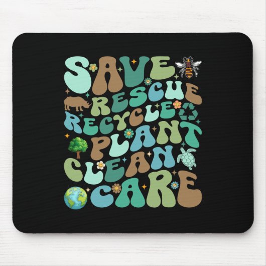 Rettend Rettungsaktion Gerecycelt Pflanze Saubere Mousepad (Vorne)
