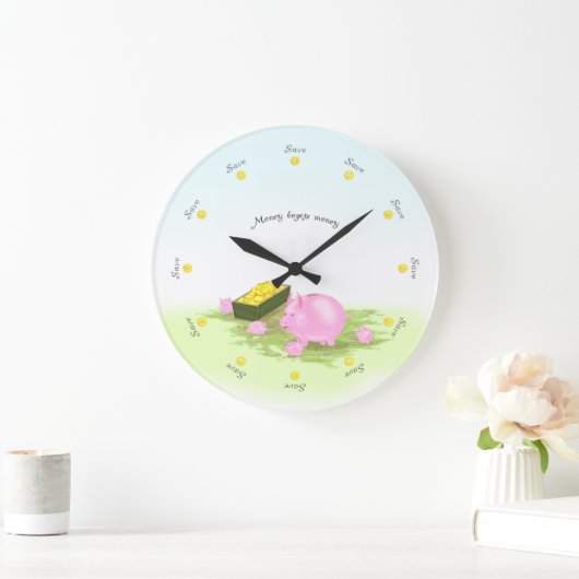 Rettend "Runde der Uhr Niedliche Schweinebank (Zuhause)