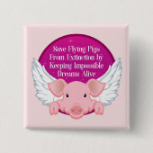 Rettend Schweine Button (Vorderseite)