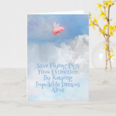 Rettend Schweine Karte (Gelbe Blume)