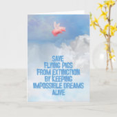 Rettend Schweine Karte (Gelbe Blume)