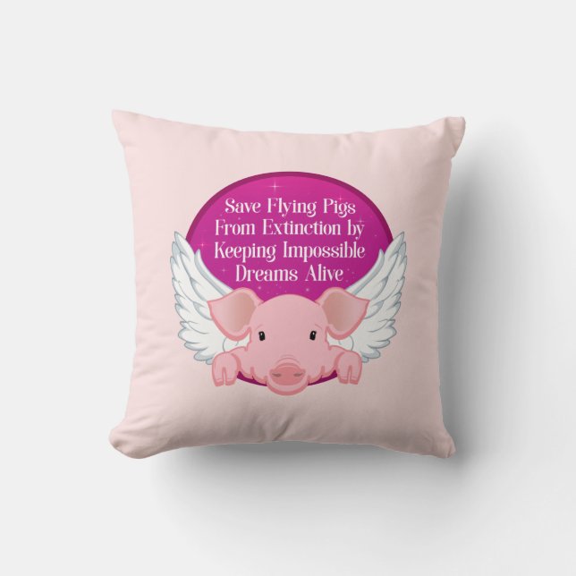 Rettend Schweine Kissen (Vorderseite)