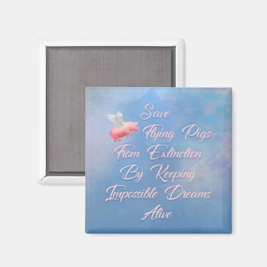 Rettend Schweine Magnet (Vorderseite/Rückseite)