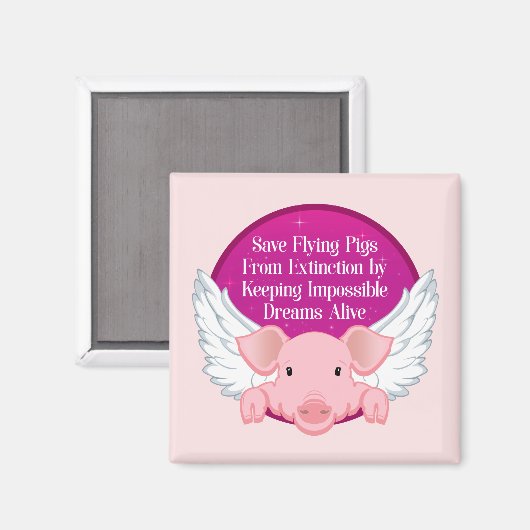 Rettend Schweine Magnet (Vorderseite/Rückseite)