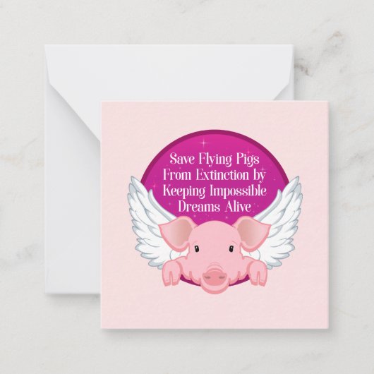 Rettend Schweine Mitteilungskarte (Vorderseite)