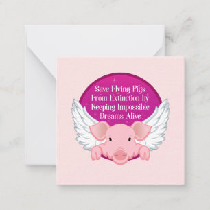 Rettend Schweine Mitteilungskarte
